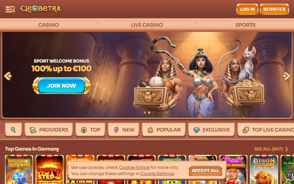 Cleobetra Casino — lobby